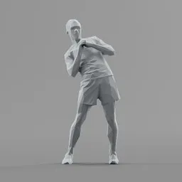 Lowpoly Male Sport Character
