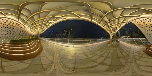 Viaduct at night