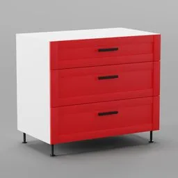 Kitchen lower cabinet 95cm (3 drawers)