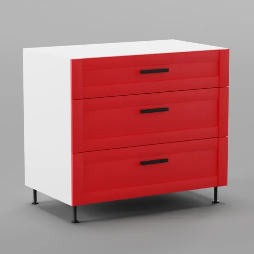 Kitchen lower cabinet 95cm (3 drawers)