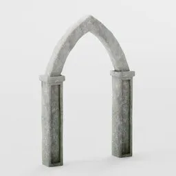 Detailed Blender 3D gothic arch model, optimized with PBR textures for realistic molding and carving scenes.