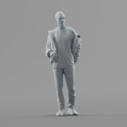 Lowpoly Male Walking