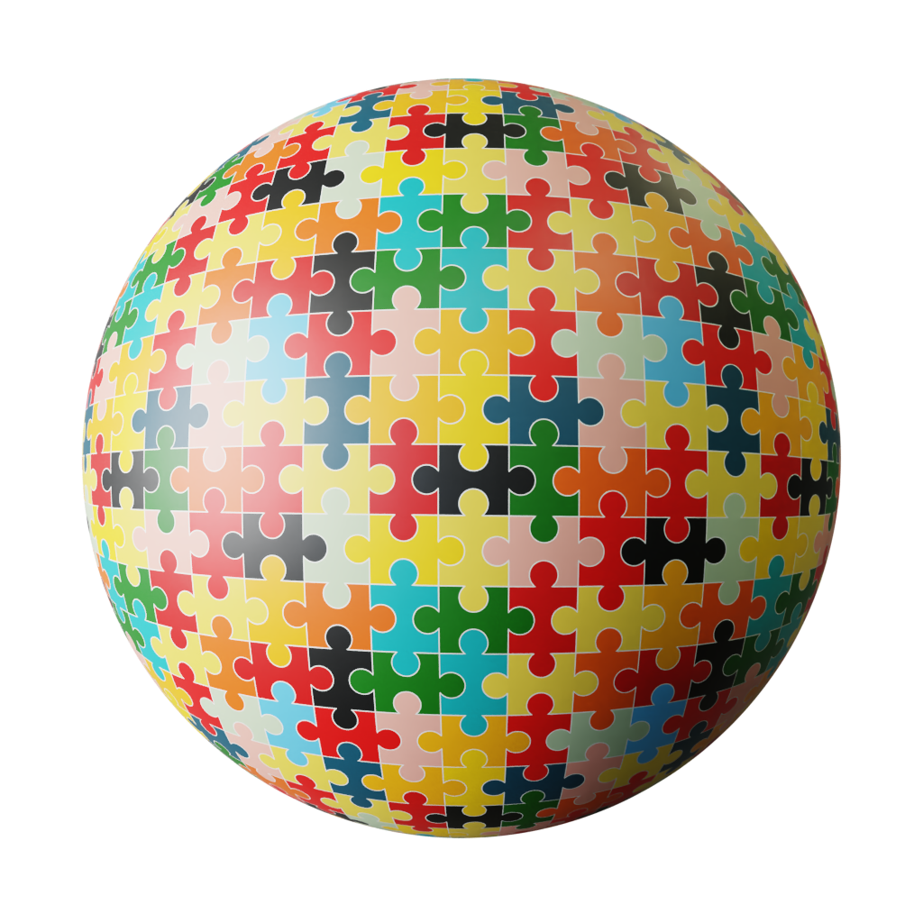 Puzzle Wrapping Paper FREE 3D paper materials BlenderKit