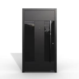 Detailed Blender 3D model showcasing an Entrance Door HQ Garant P17 with modern black finish and sleek design elements.