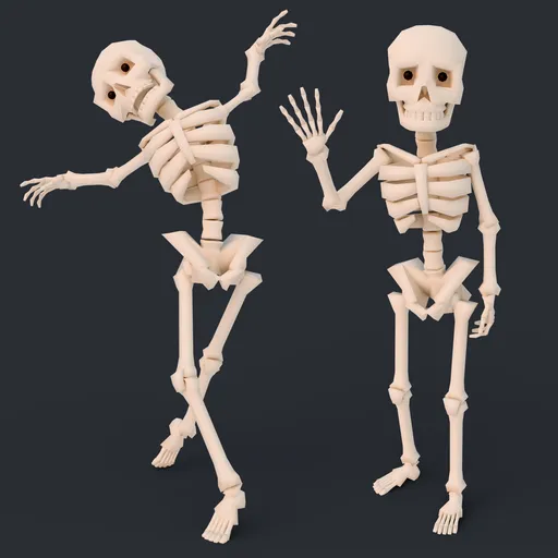 Skeleton lowpoly rig