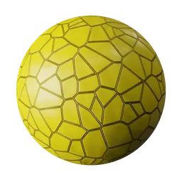 Stylized Yellow Voronoi Plating