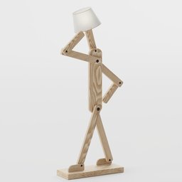 Human Wooden Stick Lamp