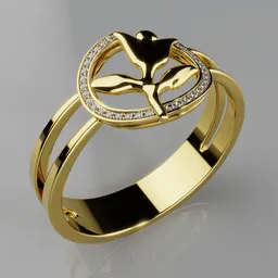 Golden Flower Ring