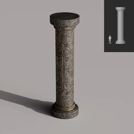 Mystical Carved Stone Column