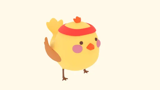 Low Poly Yellow Chicken