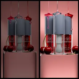 Lip oil liquid dripping shot