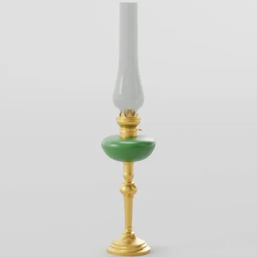 Oil Lamp -LowPoly