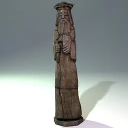 Wooden Figure Christ crown photogrammetry