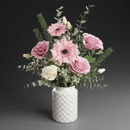 Pink Rose and Gerbera Bouquet