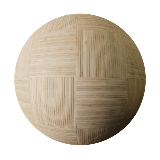 High-resolution PBR wood texture for 3D rendering, ideal for Blender artists seeking realistic square basket pattern surfaces.