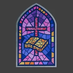 Church glass window style 2