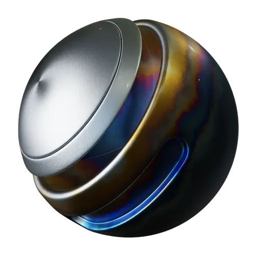 Heat Oxidized Brushed Titanium