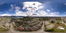 Cloudy Blue Sky Day over City
