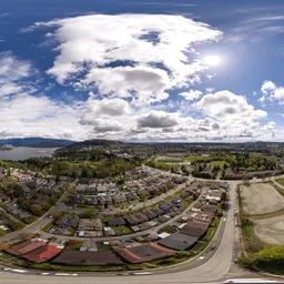 Cloudy Blue Sky Day over City