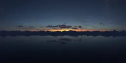 Night Twilight Mountain Landscape