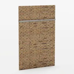 Detailed 3D model wall segment with customizable textures designed for Blender vertex painting.