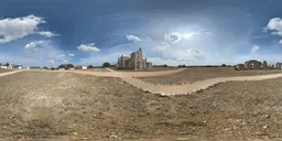 Dry Grass Sunshine Bluesky Old Building