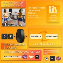 LIM – Life In Motion: Animation Toolkit for Human Generator
