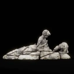 statue of Pan_et_Oursons_dmg