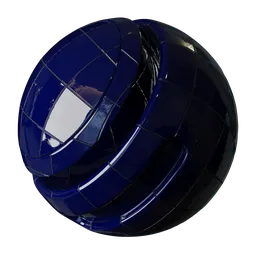 Dark Blue Glossy Tiles