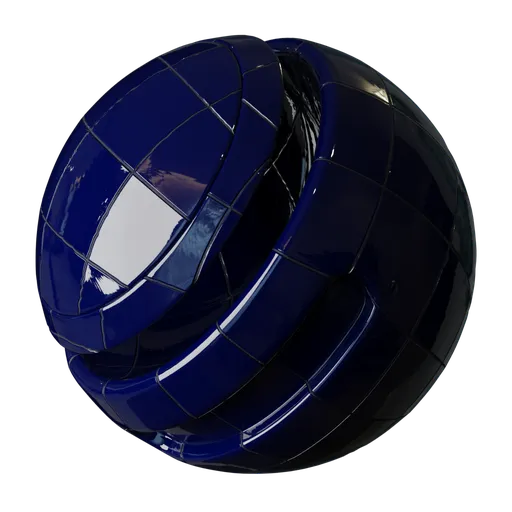 Dark Blue Glossy Tiles