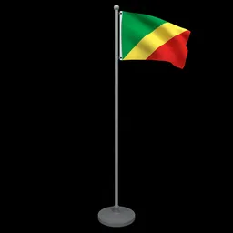 Animated Flag of D. R. of the Congo