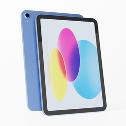 High-resolution 3D rendering of modern blue 10.9" tablet for Blender artists and digital modeling.