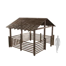House Medieval Wooden Gazebo/Shelter