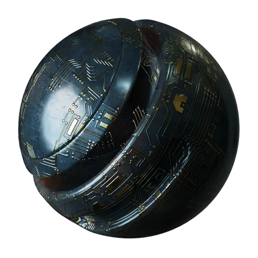 Circuit Board Blue
