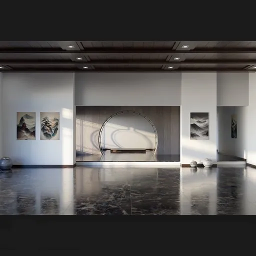 Contemporary 3D interior scene visualization in Blender, ready for plant model additions.