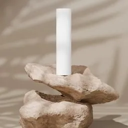 Stacked Rock Product Display Scene