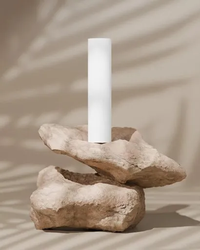 Stacked Rock Product Display Scene