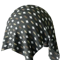 Fabric elitis waves black and white