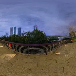 Railings at night