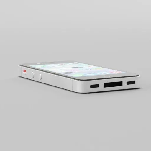 Highly detailed iPhone 4 3D model with textured screen and ports, perfect for Blender rendering and animation.