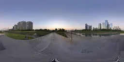 Bridge deck at sunset