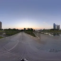 Bridge deck at sunset