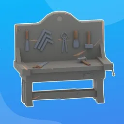 Lowpoly crafting table