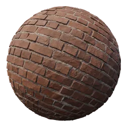 4K PBR Brick Wall texture for 3D rendering, designed in Substance Designer and rendered with Blender's Cycles engine.