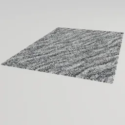 High-quality textured 3D model of a designer carpet for Blender rendering.