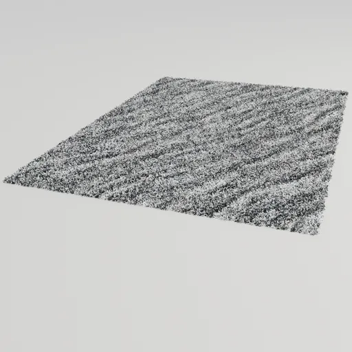 High-quality textured 3D model of a designer carpet for Blender rendering.
