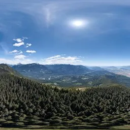 Mountain Top Sunny Landscape