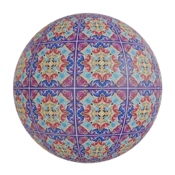 Floral mandala tile