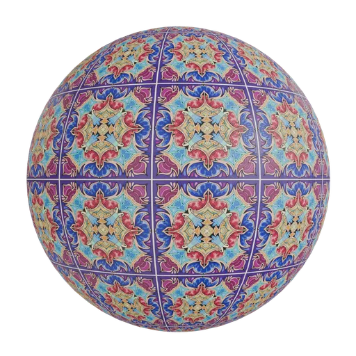 Floral mandala tile