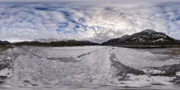 Icy River Landscape Day